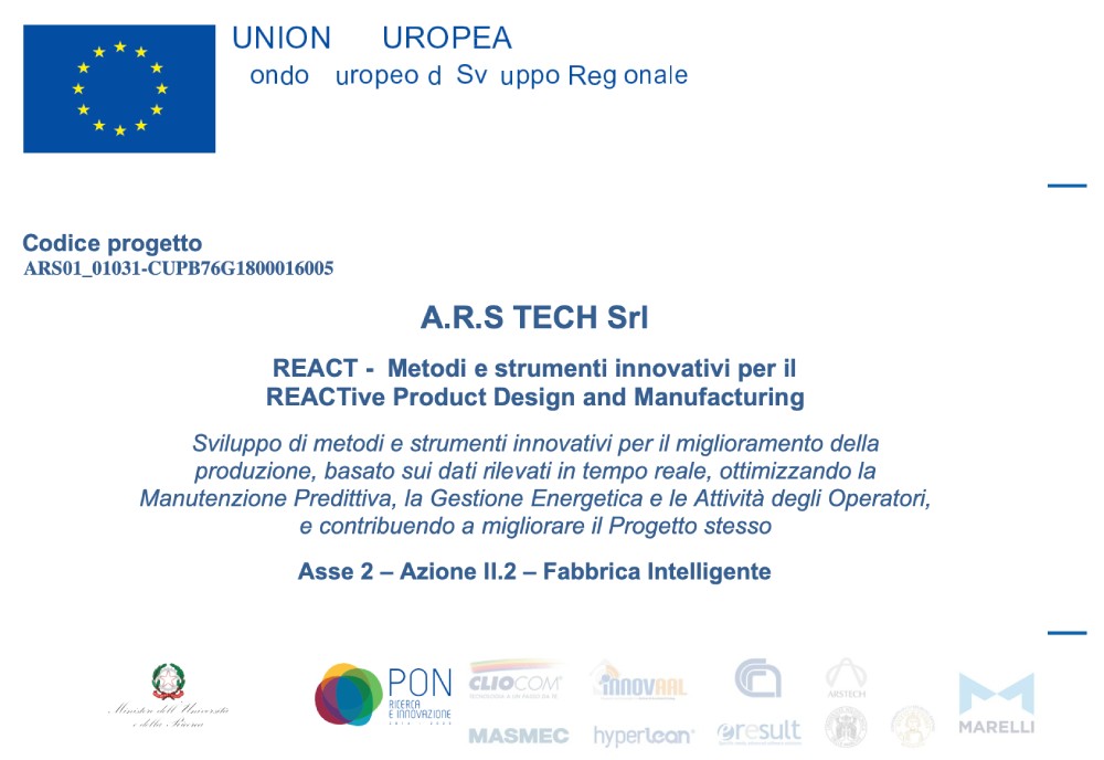 Soluzioni all'avanguardia e sostenibilità ambientale | R&D REACTive Product Design and Manufacturing | ARS TECH